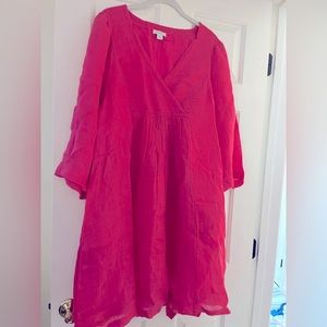 Pink Sundance linen dress